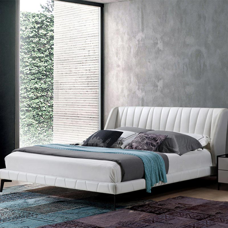 تخت نرم سازگار با محیط زیست از چوب کاج و چرم